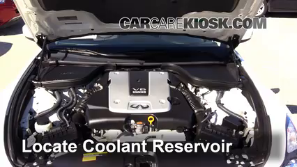 2013 Infiniti G37 X 3.7L V6 Coupe Refrigerante (anticongelante) Controlar nivel de líquido